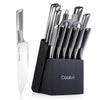 Kitchen Knife Set, 15 Piece Knife Sets with Block, Chef Knives with Non-Slip German Stainless Steel Hollow Handle Cutlery Set with Multifunctional Scissors Knife Sharpener MBGroupWorldwide